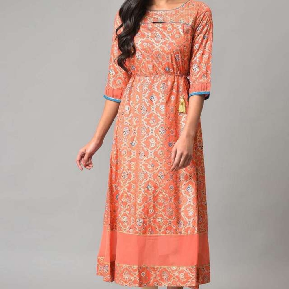 Orange kurti - Picture 13 of 14